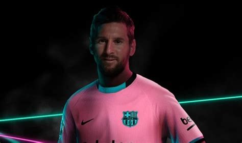 Lionel Messi Barcelona Striker Models New Shirt Ahead Of Training