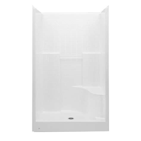 Aquatic Everyday Diagonal Tile Afr 48 In X 36 In X 76 In 1 Piece Shower Stall With Right Seat