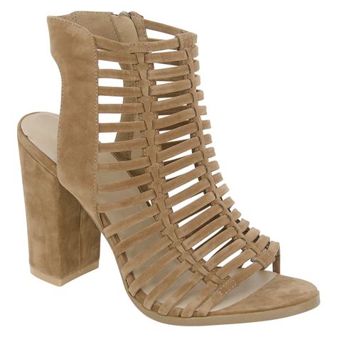 Womens Strappy Zipped Peep Toe Suede Gladiator Block Heel Platform Sandals Uk3 8 Ebay