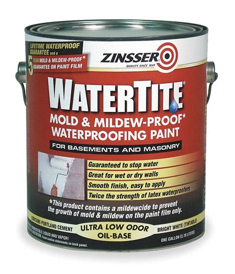 There are several types of coatings that can build up an effective barrier against moisture migration through the walls from the outside in. ZINSSER Eggshell Interior/Exterior Paint, Oil Base, Bright ...