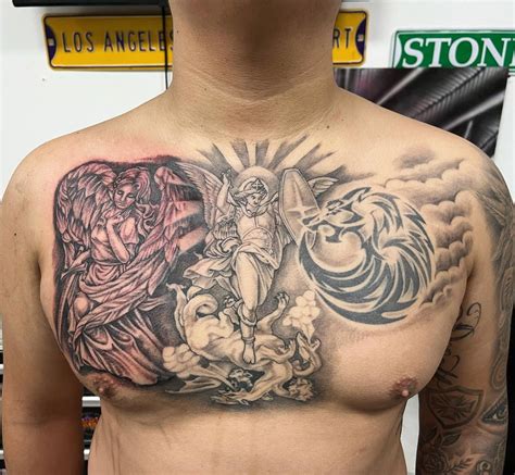 87 Amazing Guardian Angel Tattoos To Try For Chest Psycho Tats