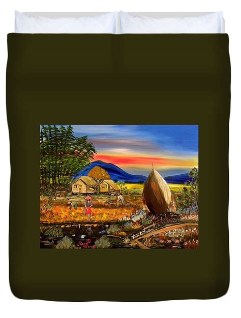 Bahay Kubo Philippines Duvet Cover By Anna Baker Pixels