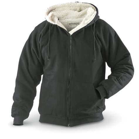 Wilderness Sherpa Lined Fleece Zip Hoodie 155157 Sweatshirts