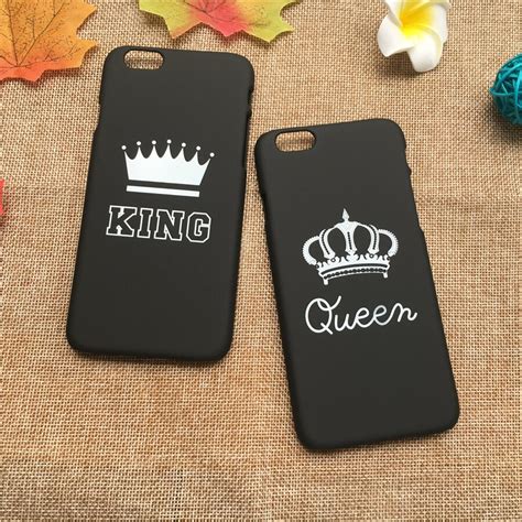 Fashion Design Crown Phone Case For Iphone 6 6s Plus Couples Queen King Soft Silicone Back Cover