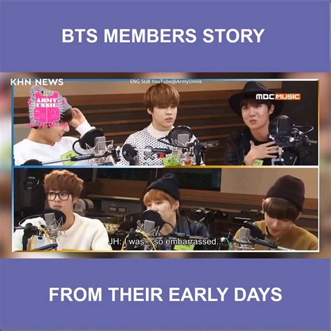 bts first impression on each other what did they think about fellow members bts first