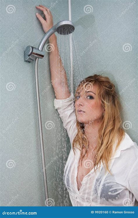 Woman On Shower Stock Photo Image Of Beautiful Beauty