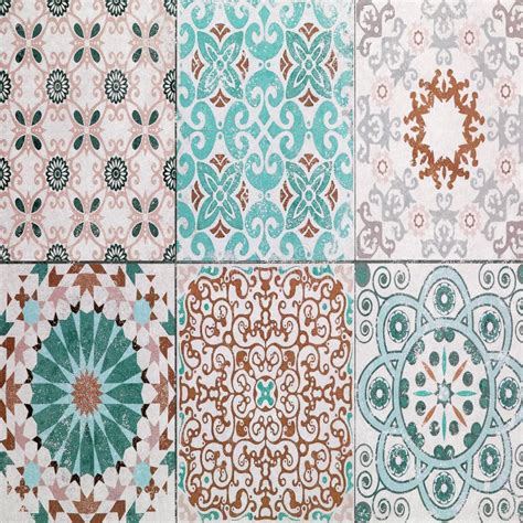 Colorful Vintage Ceramic Tiles Wall Decoration Stock Image Image Of