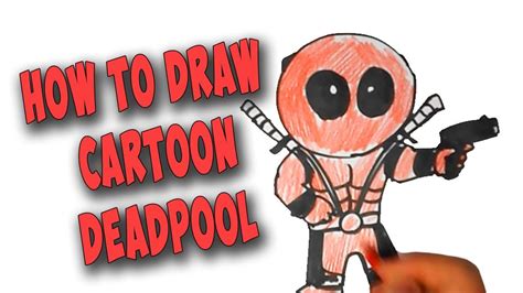 How To Draw A Cartoon Deadpool Easy And Fast Mr Cute