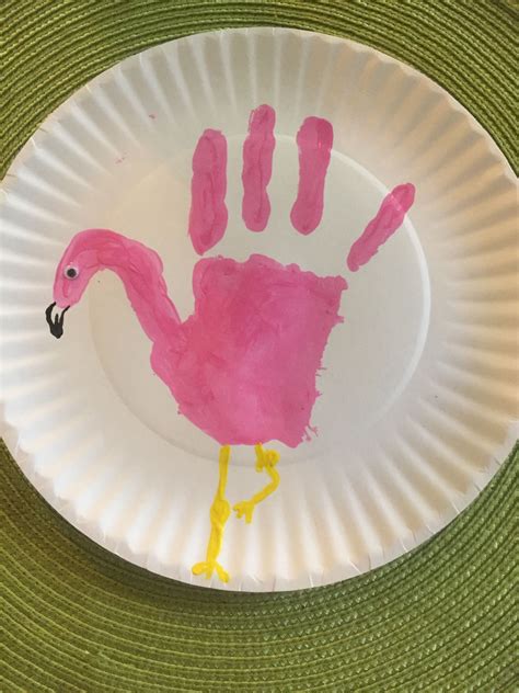 Flamingo Handprint Craft Babysitting Crafts Handprint Craft Crafts