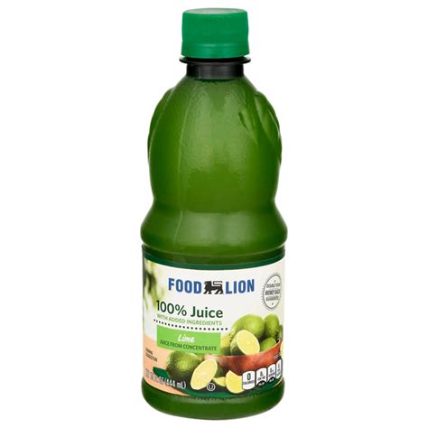 Food Lion Lime 100 Juice 15 Fl Oz