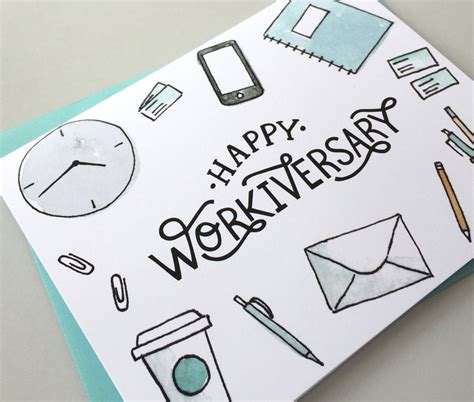 Happy Workiversary Card Work Anniversary Card Card For Etsy