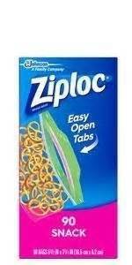 Ziploc Brand Snack Bags With Grip 39 N Seal Technology 90