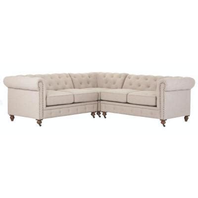 Its linear profile fits in seamlessly. Home Decorators Collection Gordon Natural Linen Sofa ...