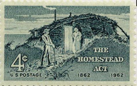The Homestead Act 4 Cents Stamp 1862stamp Patterned After The Bakken