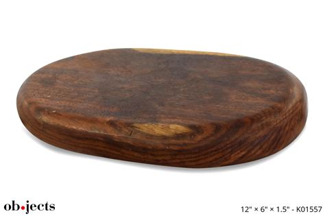 Cutting Board Oval Dark Wood Ob Jects