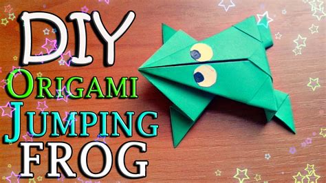 Diy How To Make Easy Origami Toy Jumping Frog From Paper For Children