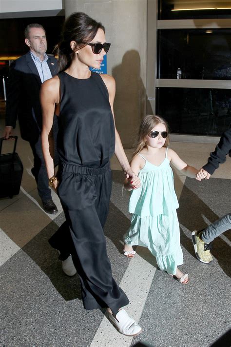 victoria beckham and daughter harper do airport style vogue