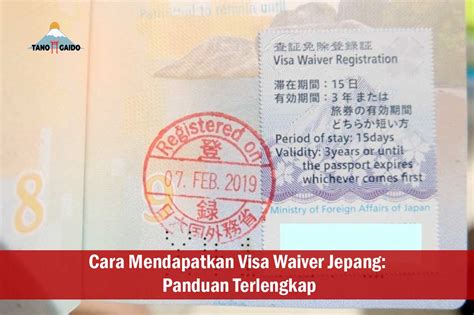 Cara Mendapatkan Visa Waiver Jepang Panduan Terlengkap Wisata Jepang