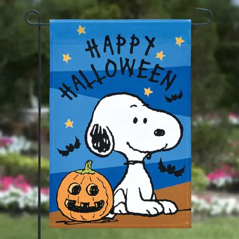 Jetmax Peanuts Snoopy Happy Halloween Flag Garden Flag12 X 18 Holiday