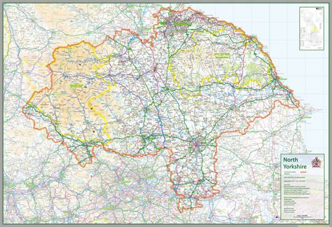 North Yorkshire County Map I Love Maps