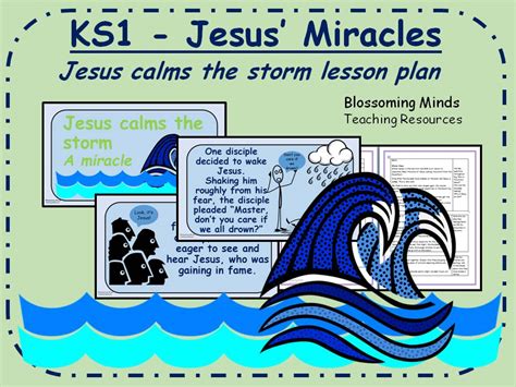 Jesus Miracles Ks1 Re Plan Jesus Calms The Storm Teaching Resources