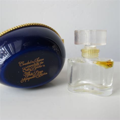 Estee Lauder Porcelain Egg With Mini Perfume Bottle White Linen From