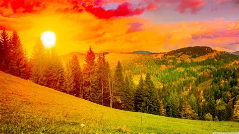 Colorful Mountain Sunrise Wallpaper Nature And Landscape Wallpaper