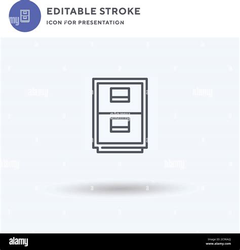 Filing Cabinet Icon Vector Filled Flat Sign Solid Pictogram Isolated