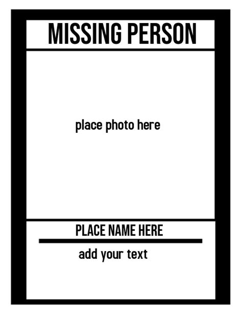 Copy Of Missing Person Postermywall