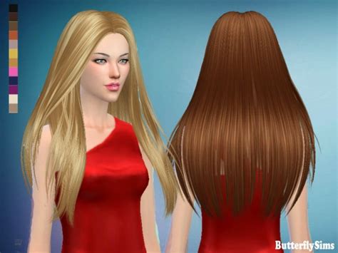 Butterflysims Hair 184 No Hat Sims 4 Hairs