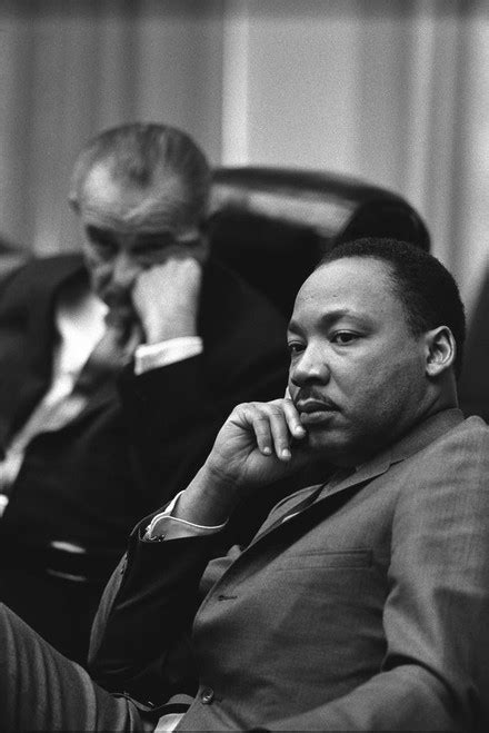 laminated martin luther king jr and lyndon johnson photo poster dry erase sign 12x18 poster