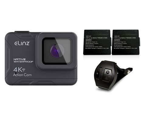 elinz 4k hd body waterproof sports action camera wifi eis touch screen