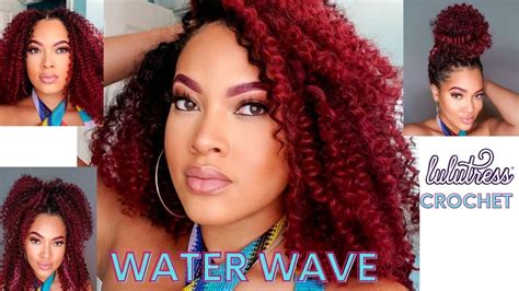 Red Curly Crochet Using Illusion Method Under Lulutress Water Wave Ft Samsbeauty Youtube
