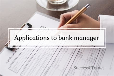 application letter  bank manager format types tips