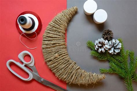 Making Christmas Decorations Original Month With Cones And Fir Branch