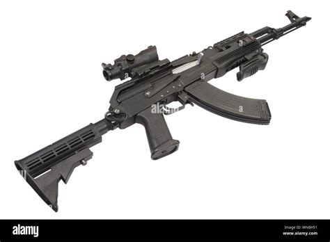 Modern Kalashnikov Ak47 With Tactical Accessories Stock Photo Alamy