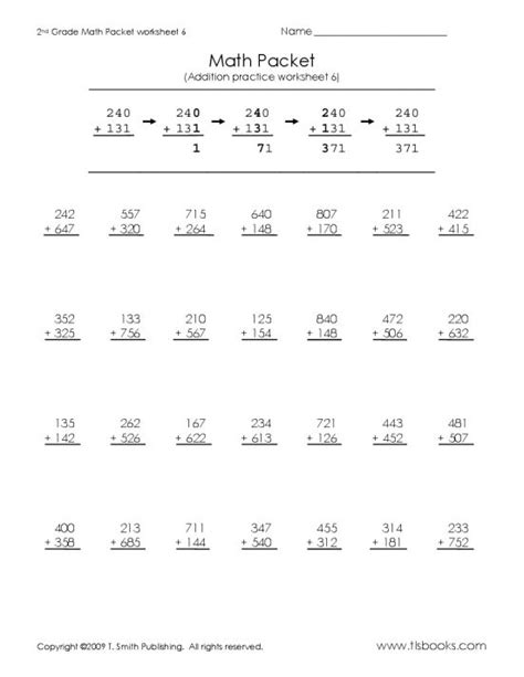 Free 2nd Grade Worksheets Packets