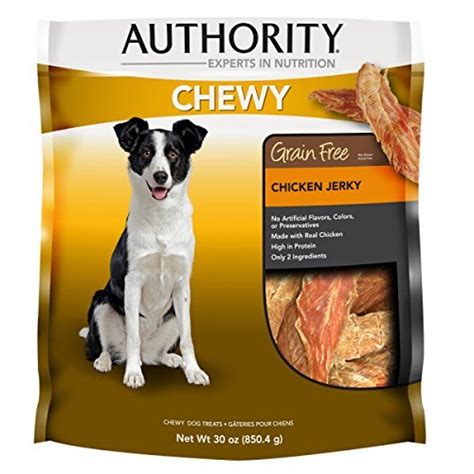 Authority Grain Free Chewy Dog Treatschicken Jerky 30oz