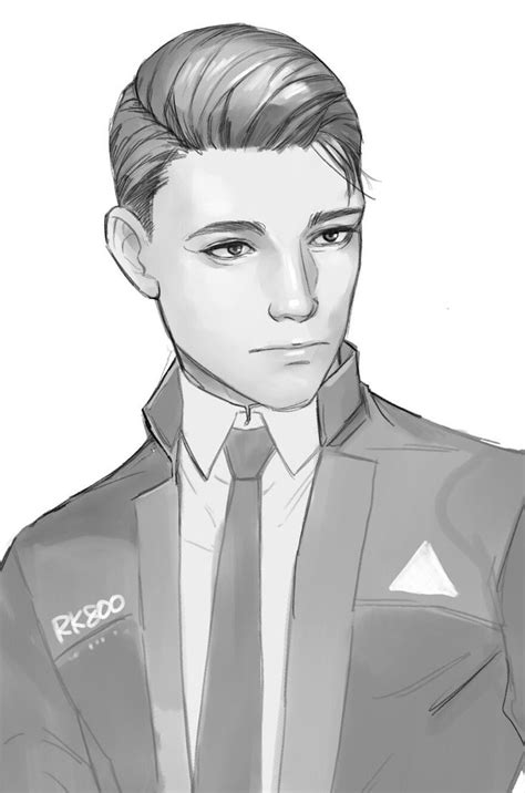 Detroitbecome Human Connor Rk800 Doodle Detroit Become Human Connor