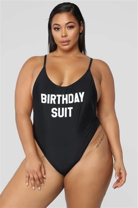 Birthday Bathing Suit Plus Size