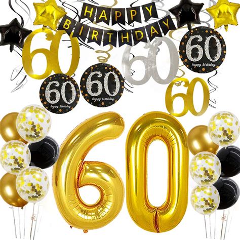 Buy 60th Birthday Decorations For Men Happy Birthday Banner 60