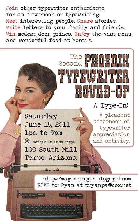 Another round posters for sale online. Another poster for the 2nd Phoenix Typewriter Round-Up! | To Type, Shoot Straight, and Speak the ...