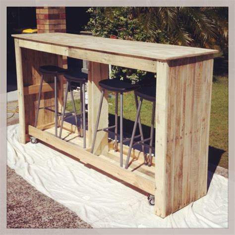 Diy Wood Working Projects Mobile Outdoor Bar From Recycled Pallets