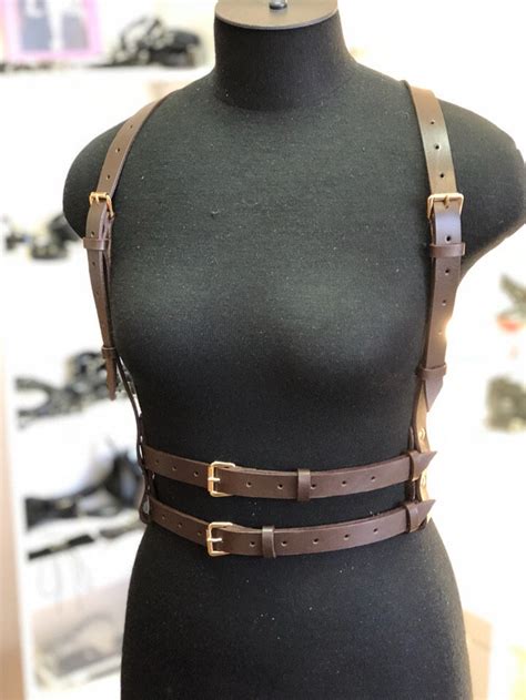 harness leather harness leather body belt harness women etsy