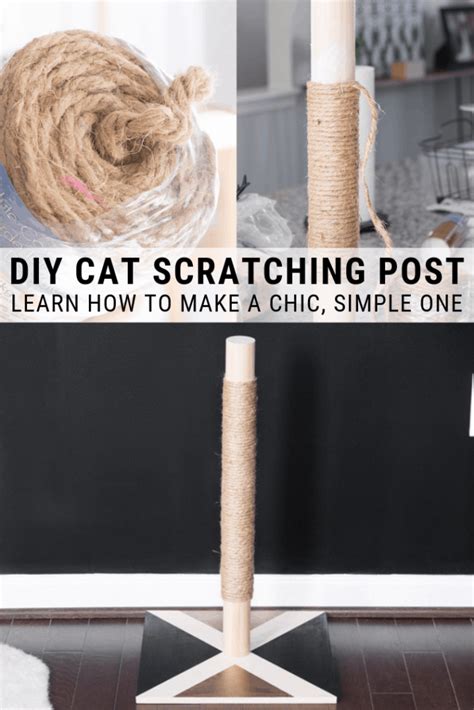 How To Make A Cat Scratching Post Chic Diy Cat Scratcher