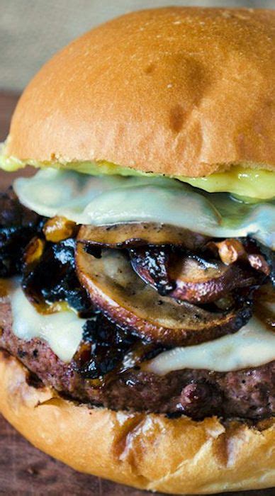 The gravy she whipped up was essentially made from a package of onion soup, a package of brown gravy mix, a lot of worcestershire sauce, some beef broth and sautéed mushrooms and smothered over a skillet burger. This Mushroom Burger with Provolone, Caramelized Onions ...