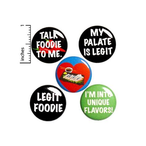 Foodie 5 Pack Backpack Pins Buttons Sushi Lapel Pins Etsy