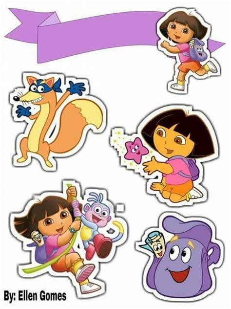 Dora Decor Dora The Explorer Cake Topper Dora Cupcake Toppers Dora