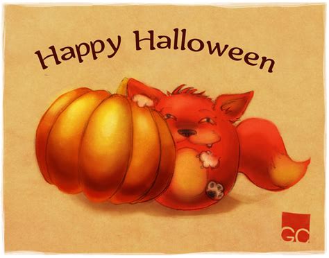 Halloween Fox By Gaspardart On Deviantart
