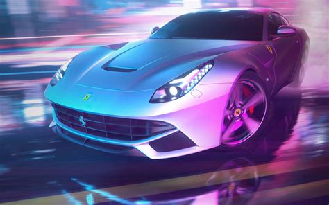 1680x1050 Drifting Ferrari Neon Streets 4k Wallpaper1680x1050